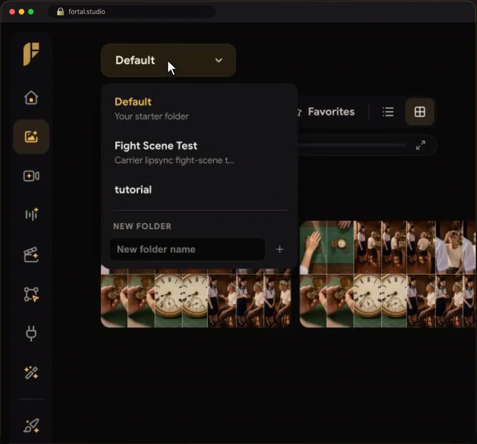 Screenshot of step 2: เลือกโฟลเดอร์เก็บงาน