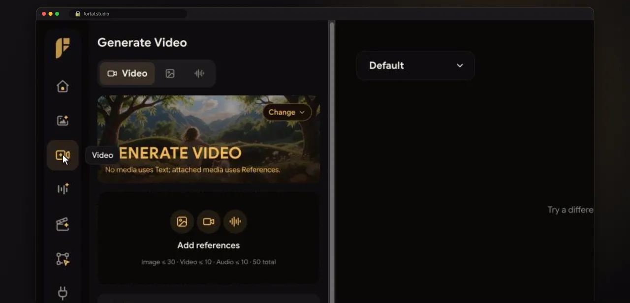 Screenshot of step 1: เปิดหน้าสร้างวิดีโอ