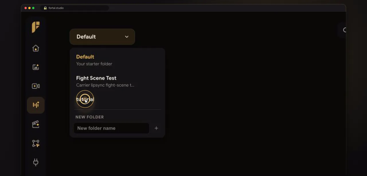 Screenshot of step 2: เลือกโฟลเดอร์เก็บงาน